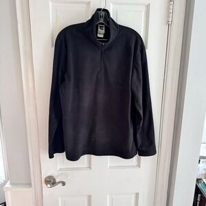 The North Face Fleece Men's Large Black Sweater TKA 100 Zip Sweater Lightweight